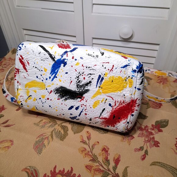 Dooney & Bourke Dipinta Inspired Hand Painted Vintage Speedy Style Bag - Picture 5 of 15